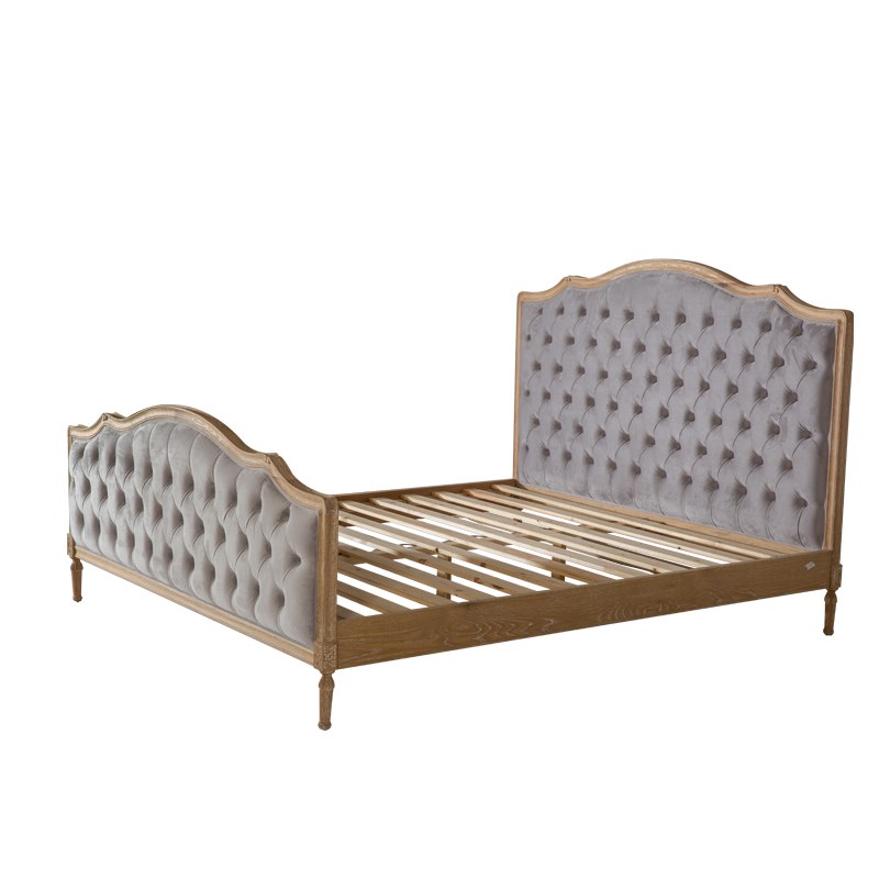 VZB0052,VZB0053,VZB0054 French Style Upholstered Button Tufted Bed