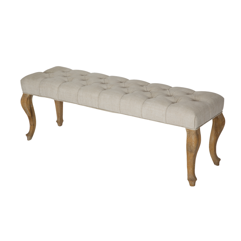 Classic Upholstered Tufted Bench