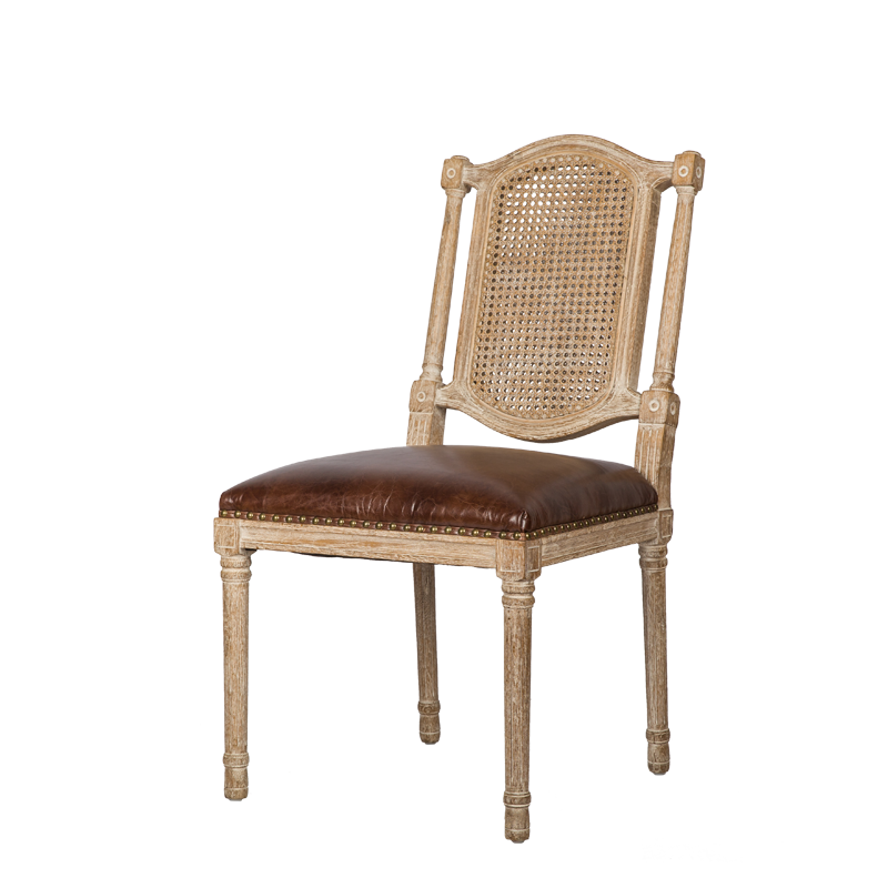 French Country Style Cane Back Dining Side chair