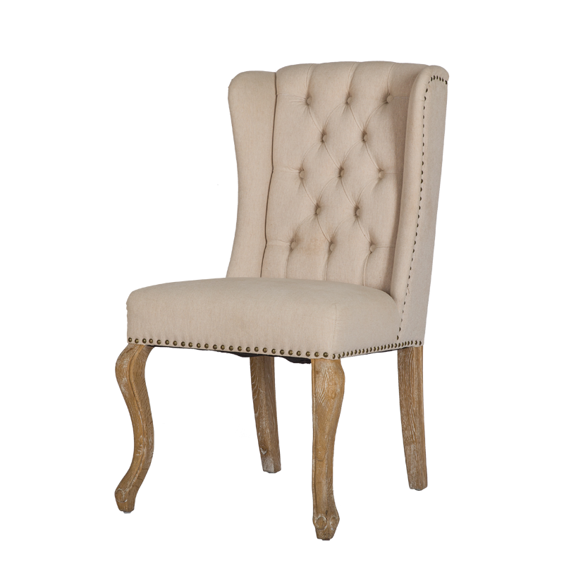 VZC0113 Wing back Tuffed Dining Side Chair