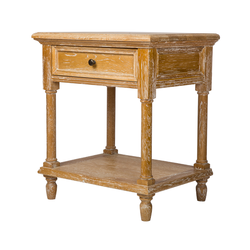VZCA0016 French Rustic One Drawer Nightstand